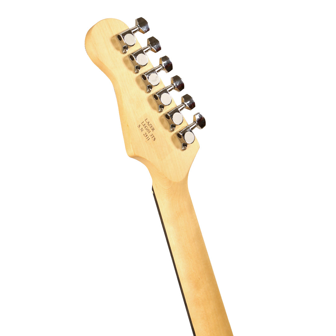 Lazer SST-01B- WH Electric Guitar SSS Pickups