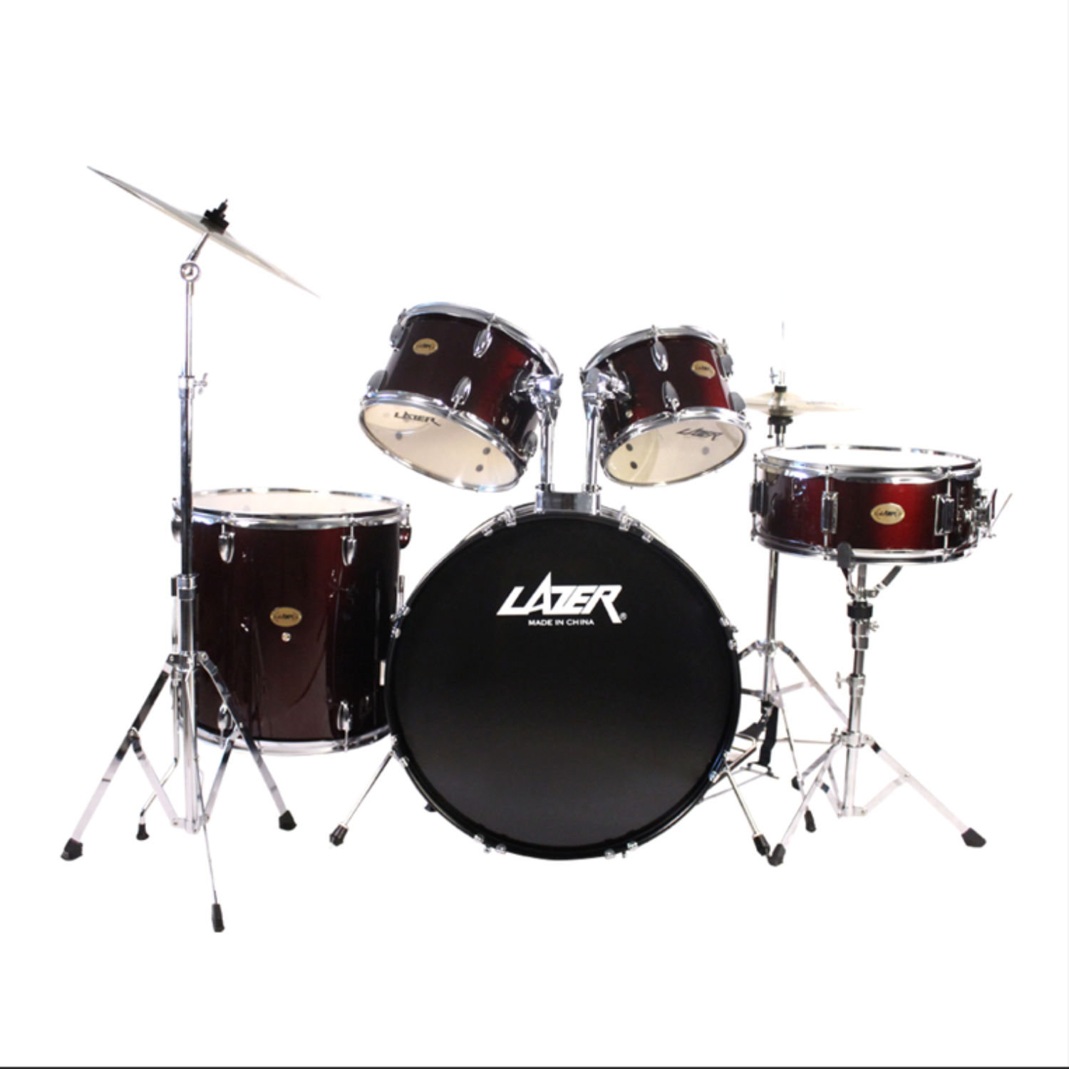 LAZER TCD-24 Drumset with Cymbals and Throne
