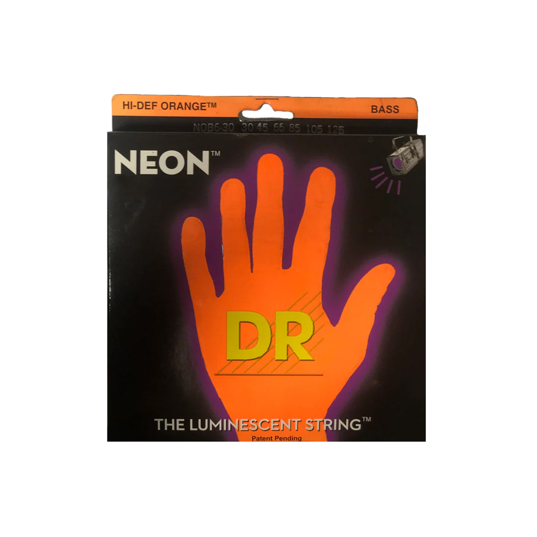 DR NOB6-30125 Neon Orange 30-125 Bass Guitar Strings