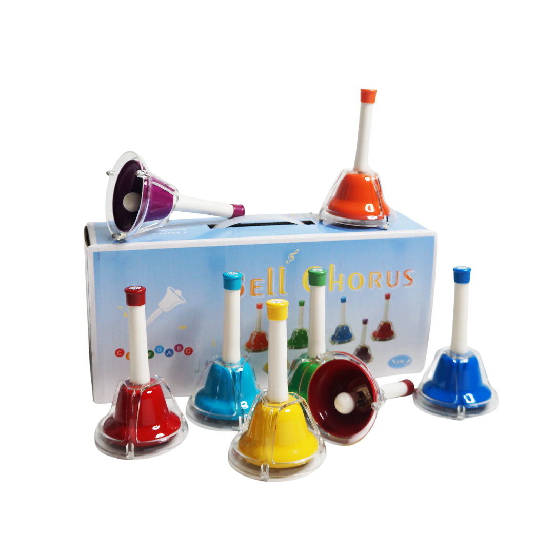 Lazer P-698 Colorful Rainbow Handbell Set