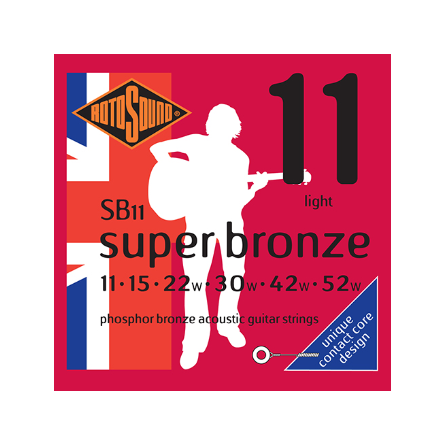Rotosound Super Bronze Phosphor Acoustic Guitar Strings