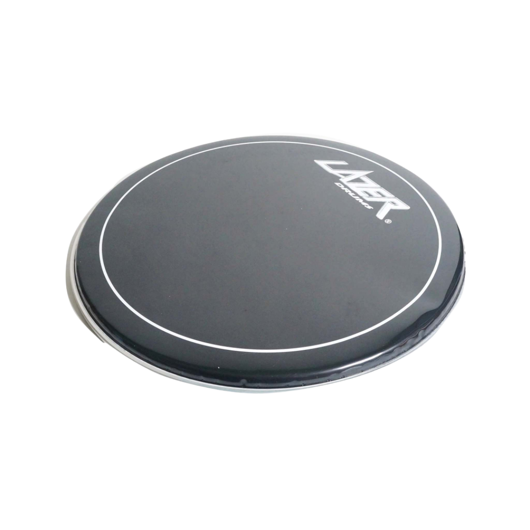Lazer PE-077-18 Black With White Muffler Rim 18-Inch Drum Head