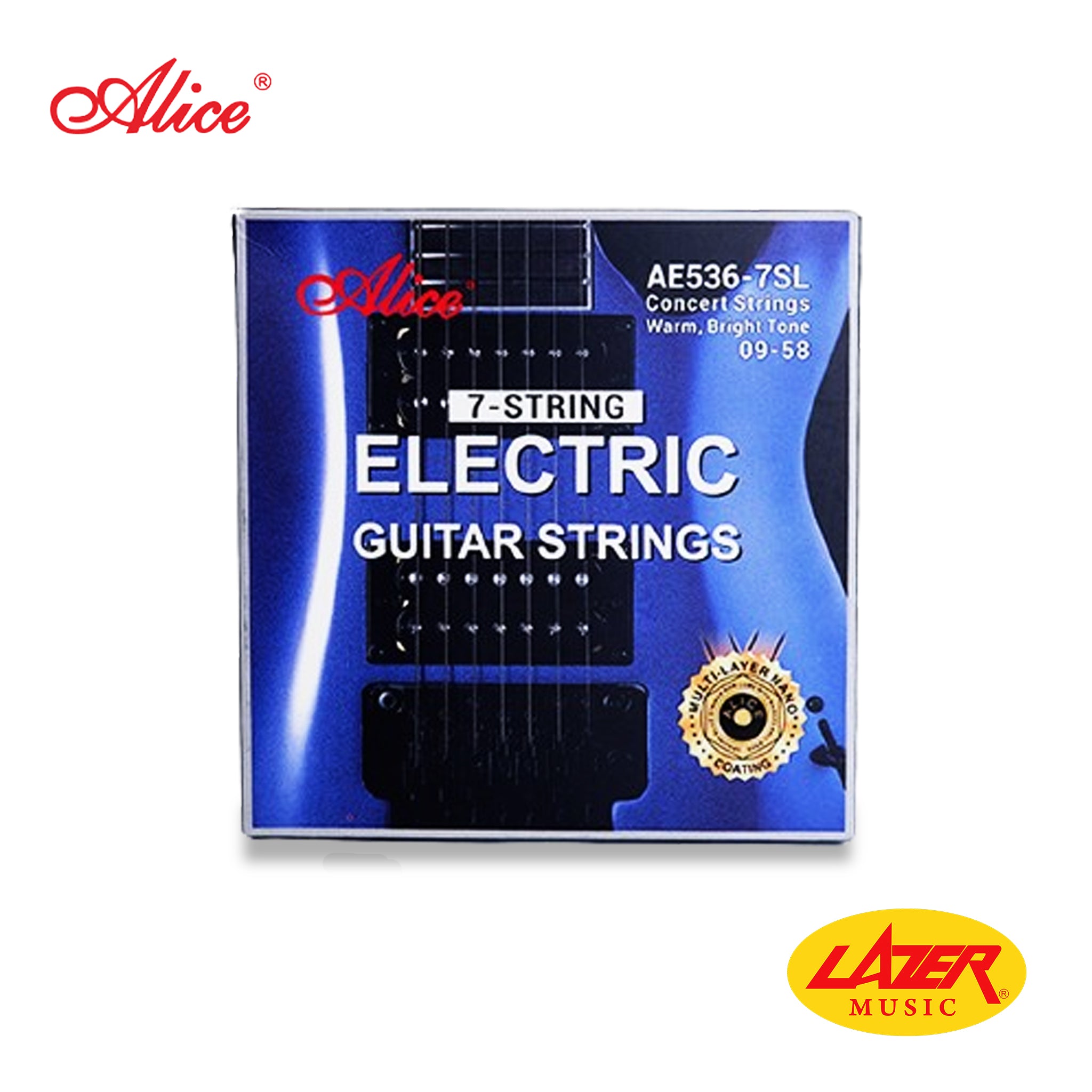 Alice AE536-7SL Electric Guitar Strings (7-String Set)