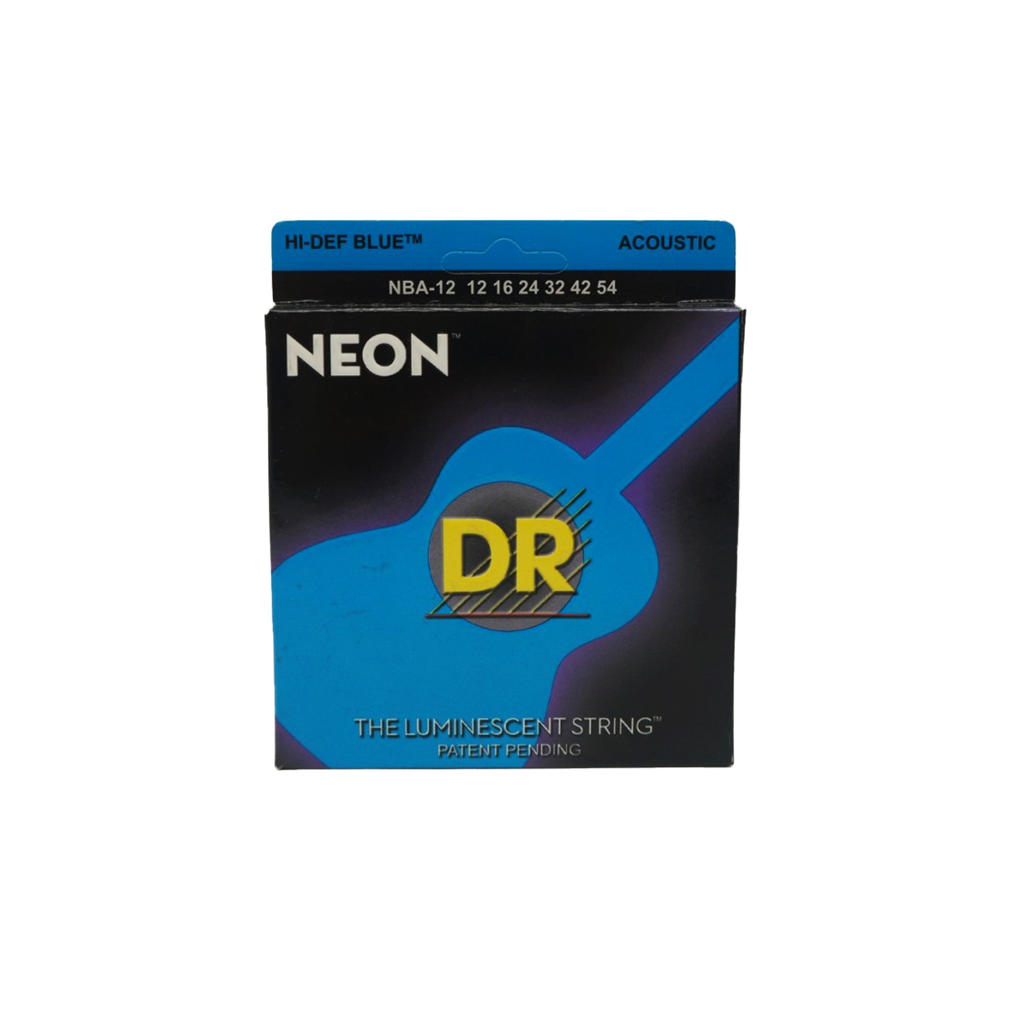 DR NBA-1253 Neon Blue Acoustic String Medium Gauge 12-54