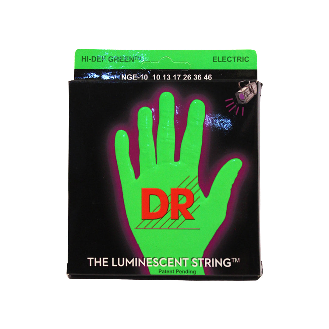 DR NGE-1046 NEON Green 10-46 Electric Guitar Strings