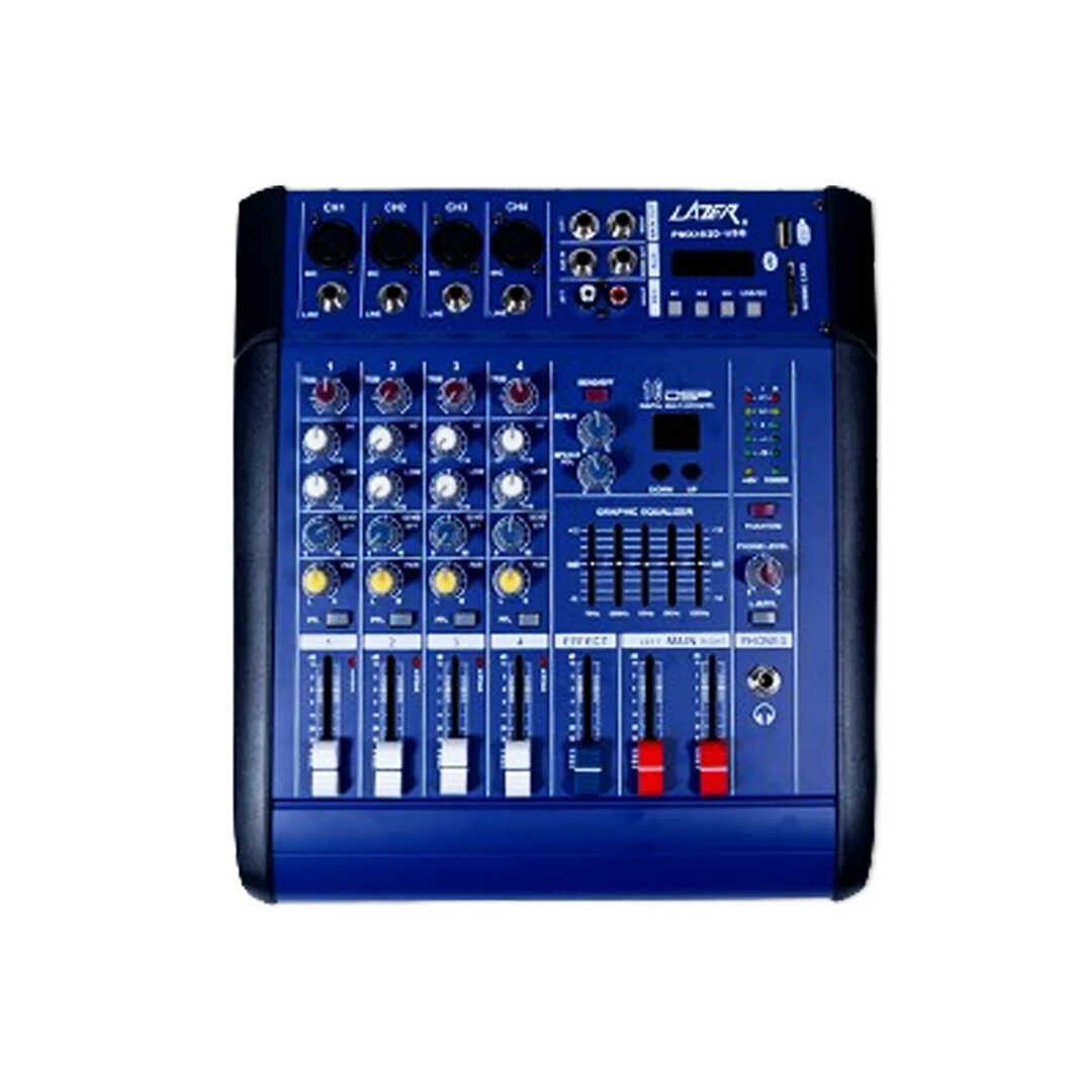 Lazer Max 4 Mixer With Power Amplifier PMX402D-USB Stage Mixer