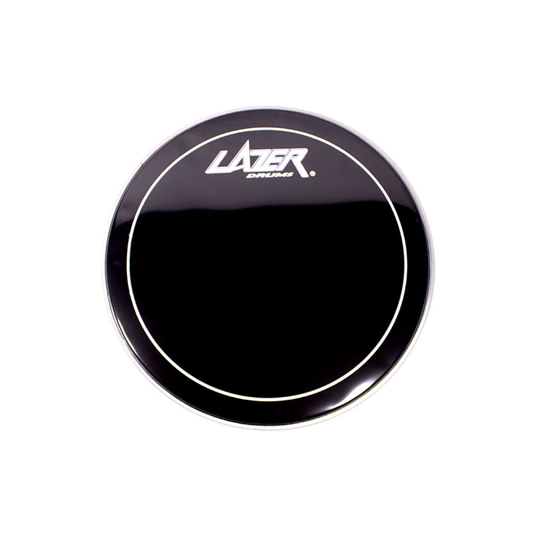 Lazer PE-077-24 Black With White Muffler Rim 24-Inch Drum Head (PE-077-24)