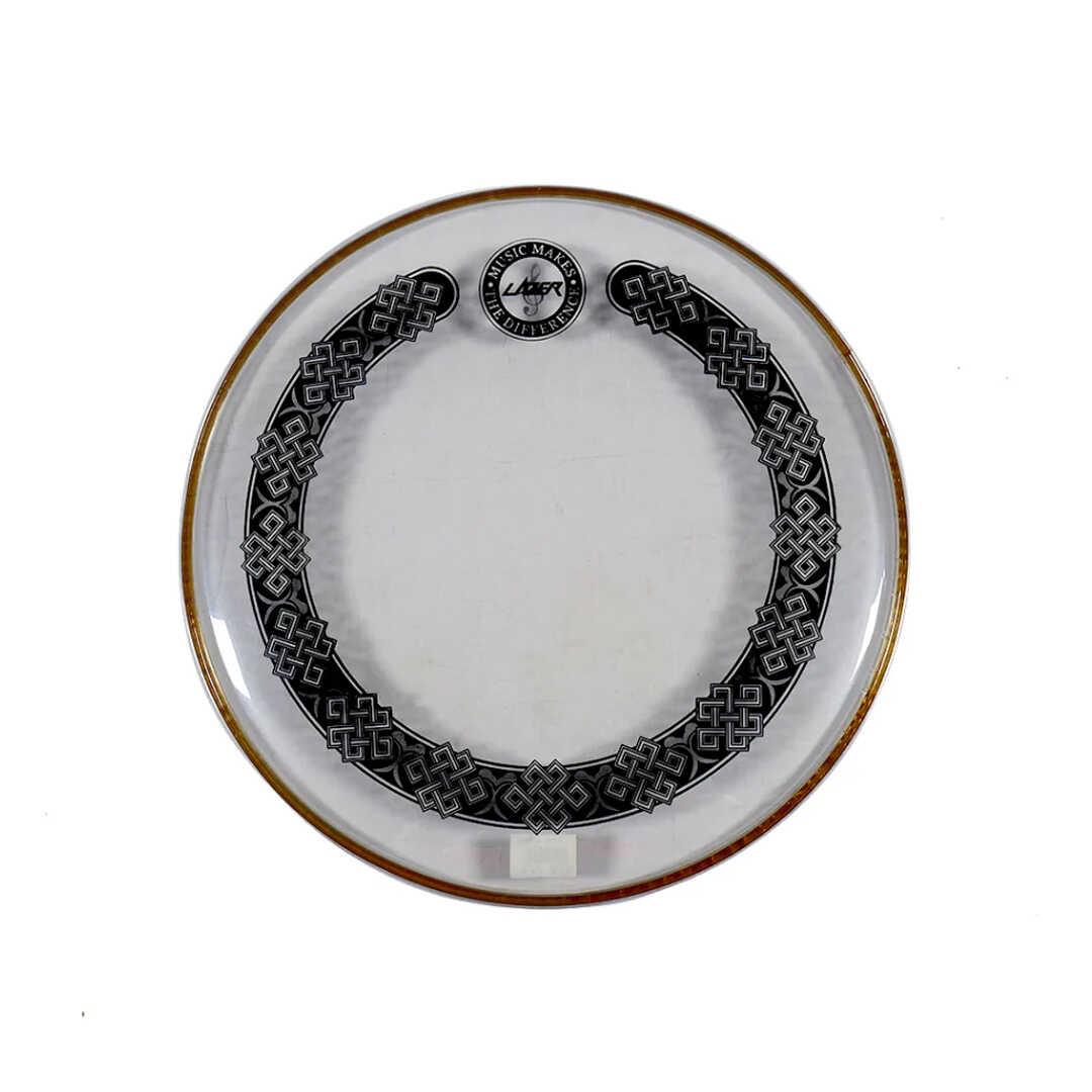 Lazer Music 14" Single Ply 0.2mm Endless Knot Design Clear Drumhead