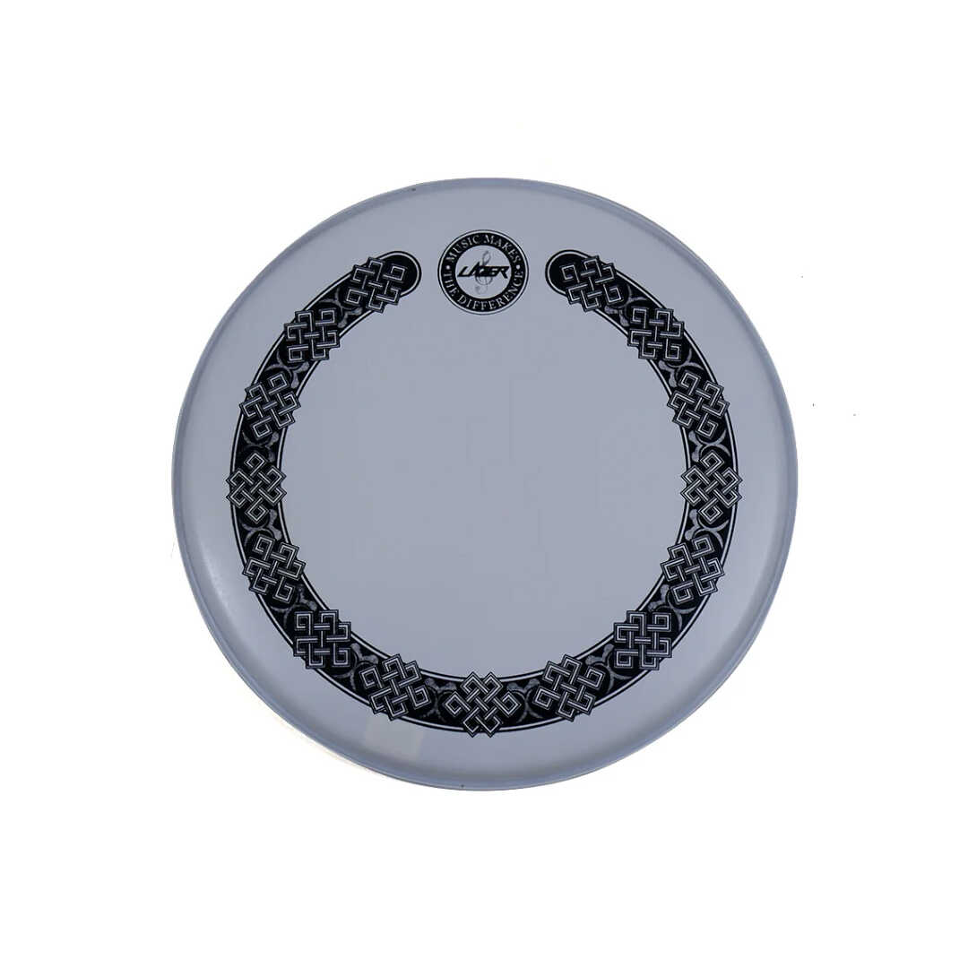 Lazer Music 14" Single Ply 0.2mm Endless Knot Design Coated White Drumhead