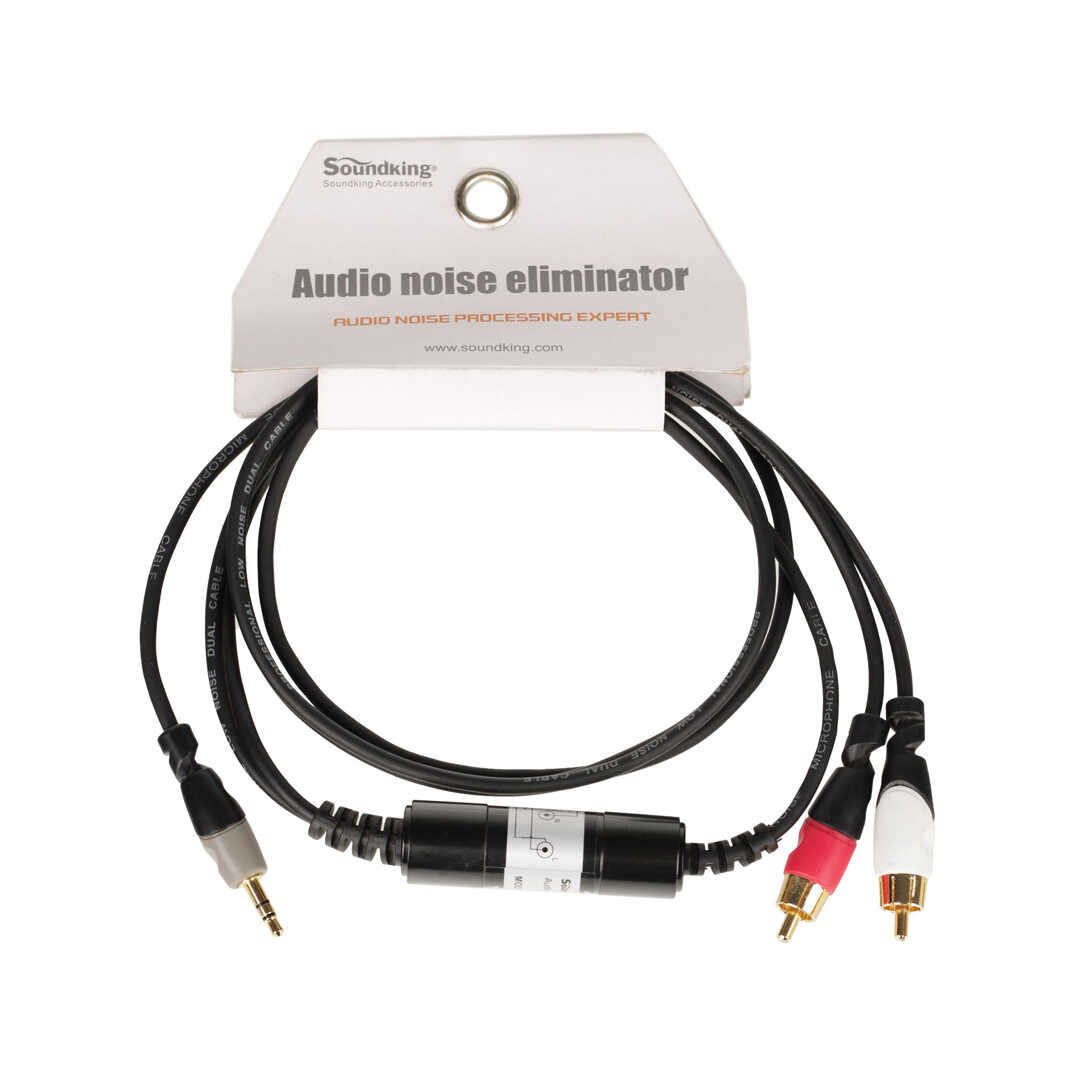 Soundking BJR101-1 Noise Eliminating AUX to Stereo L+R RCA Y-Cable