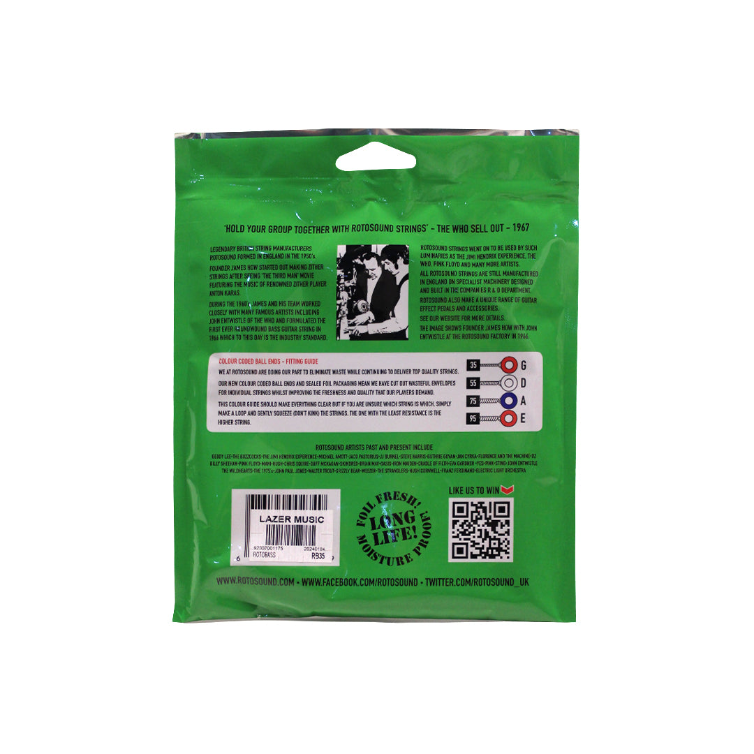 Rotosound Roto Bass Nickel Medium Light Bass Guitar Strings