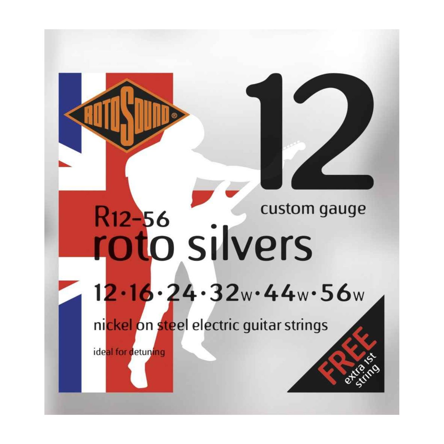 Rotosound Roto Blacks & Silvers Custom Nickel Electric Guitar Strings