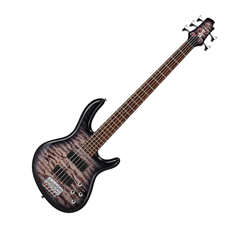 Cort Action DLX V Plus Double Cutaway Active 5 String Bass Guitar
