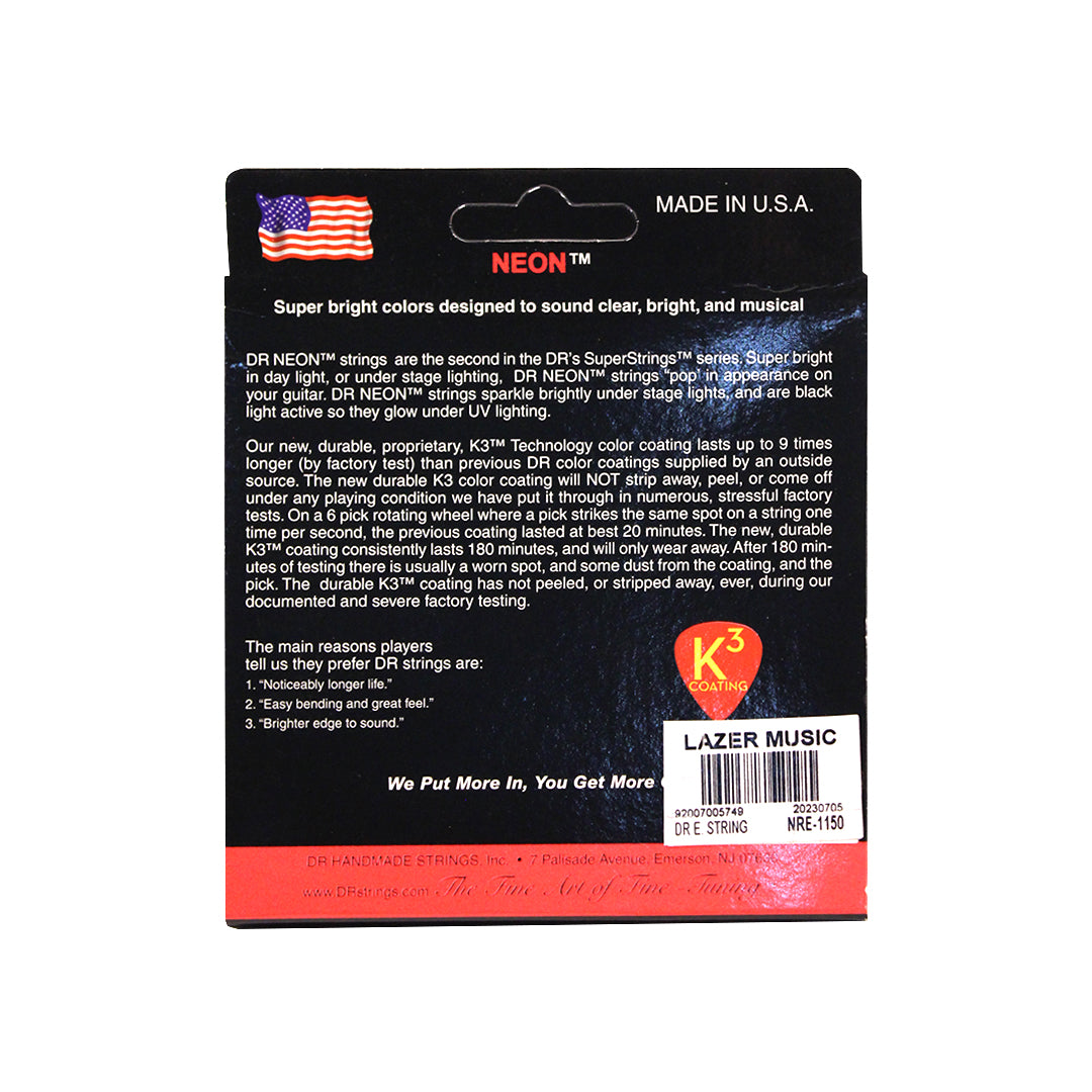 DR NRE-1150 Neon Red Electric String G11-50 Heavy