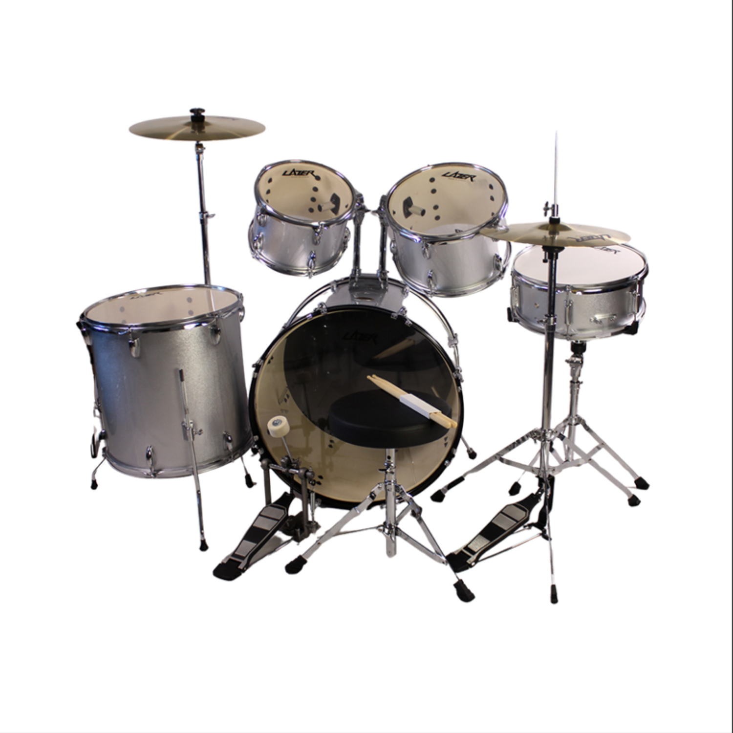 LAZER TCD-24 Drumset with Cymbals and Throne