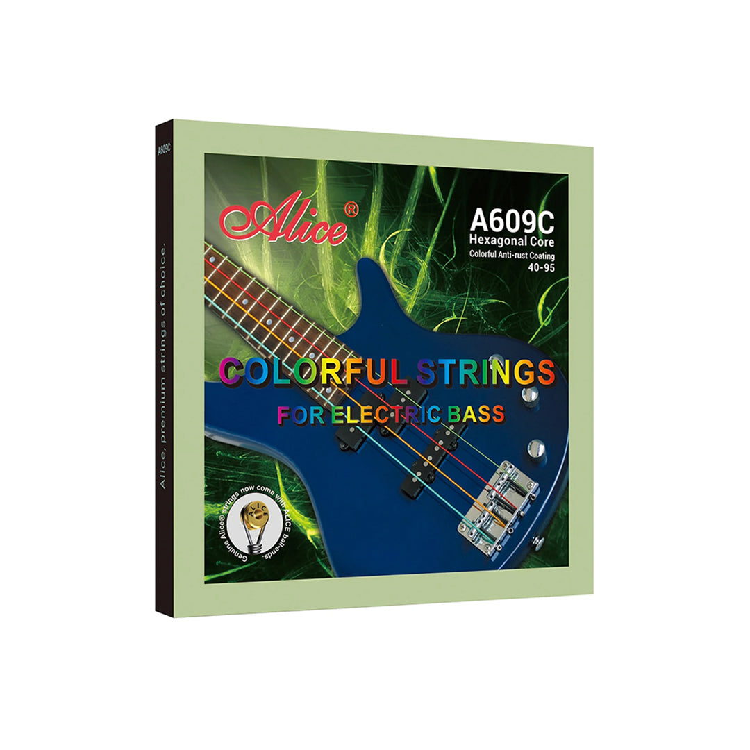 Alice A609C Bass Guitar Strings (Multi-Colored)