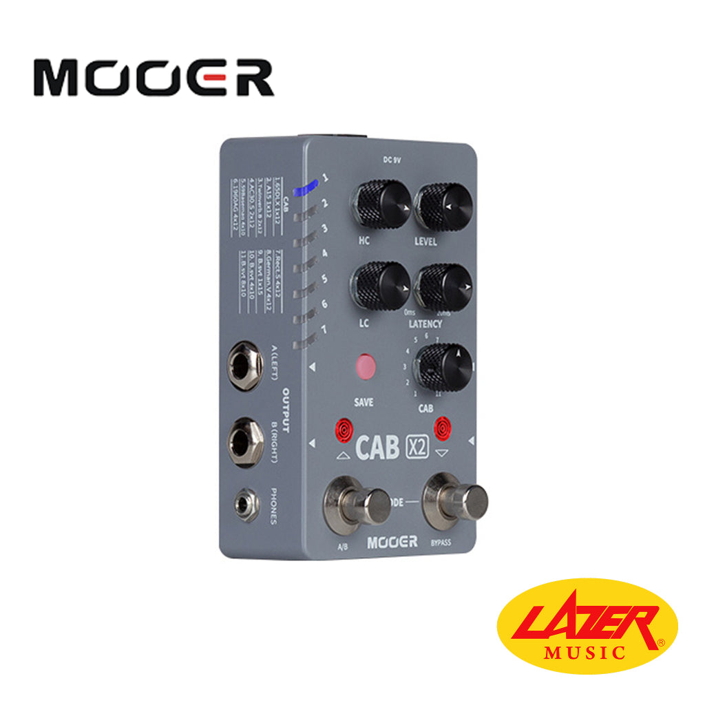 Mooer CAB X2 Stereo Kabin Simülatör Pedal - 14 Preset Slot Mooer CAB X2 Stereo Kabin Simülatör Pedal - 14 Preset Slot