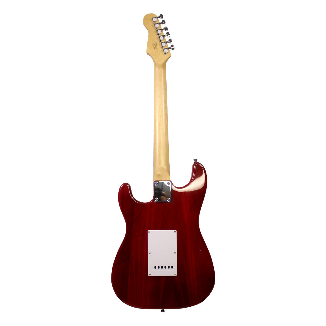 Lazer SST-01B Double Cut-Away Paulownia Body Electric Guitar with Bag
