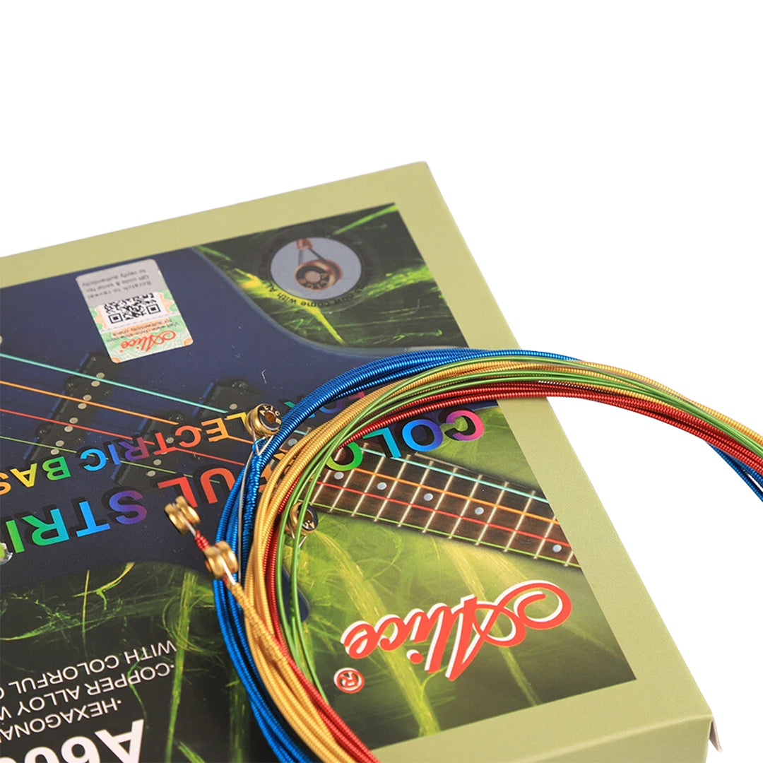 Alice A609C Bass Guitar Strings (Multi-Colored)