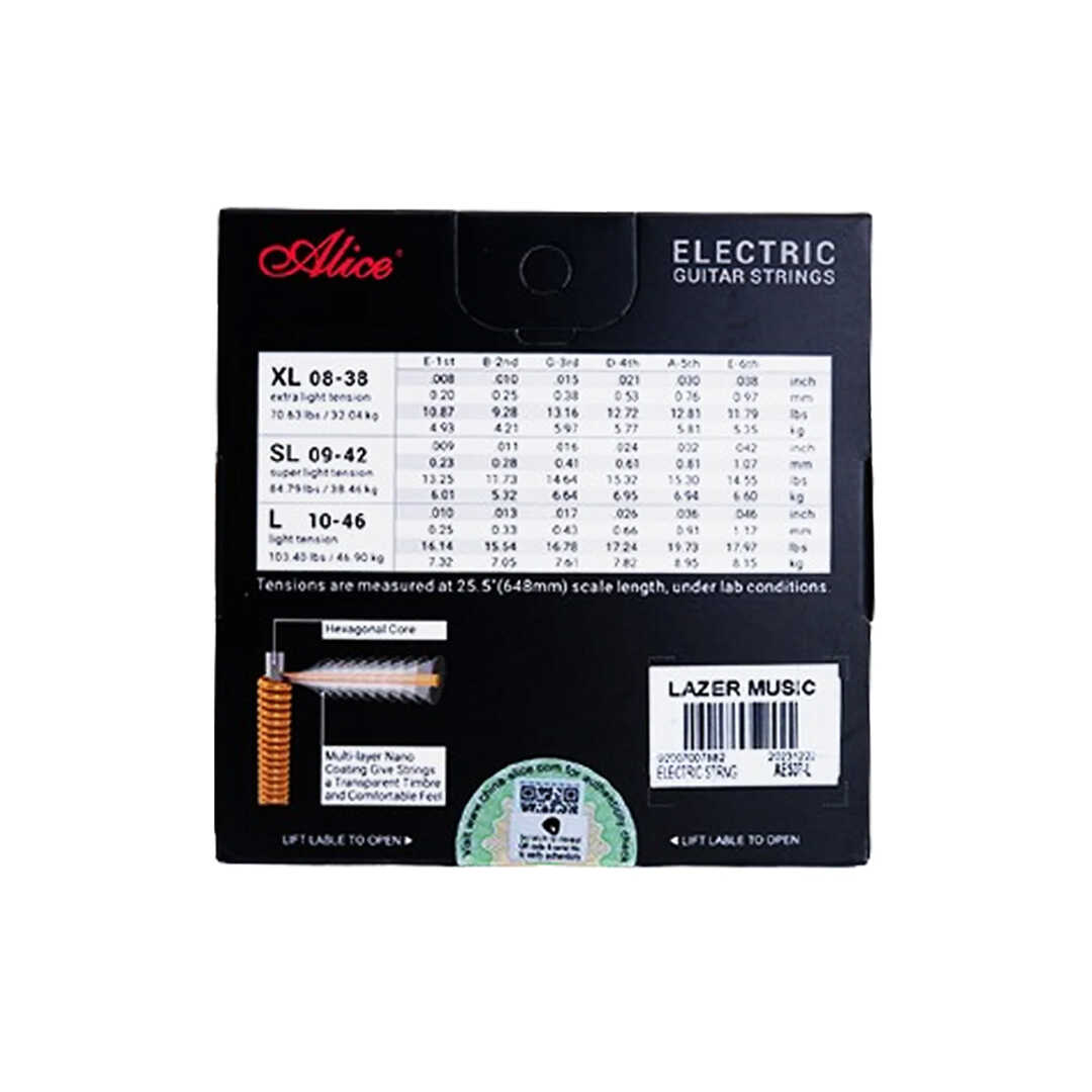 ALICE AE537-L Electric Guitar Strings Hexagonal Core Bronze Iron Alloy (AE537-L)