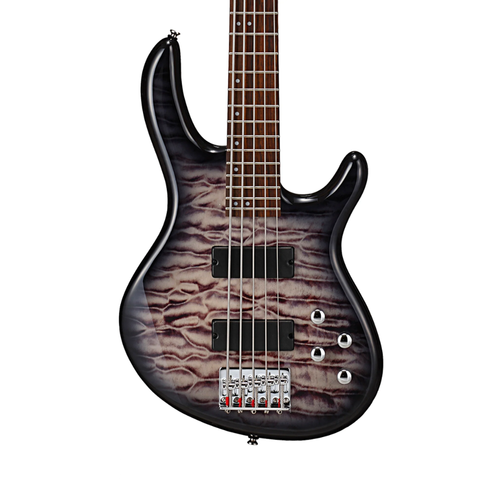 Cort Action DLX V Plus Double Cutaway Active 5 String Bass Guitar