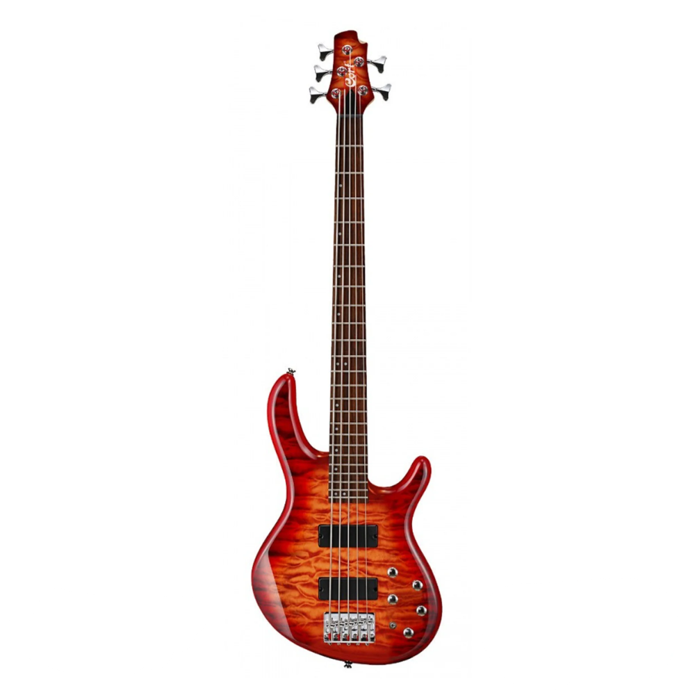 Cort Action DLX V Plus Double Cutaway Active 5 String Bass Guitar