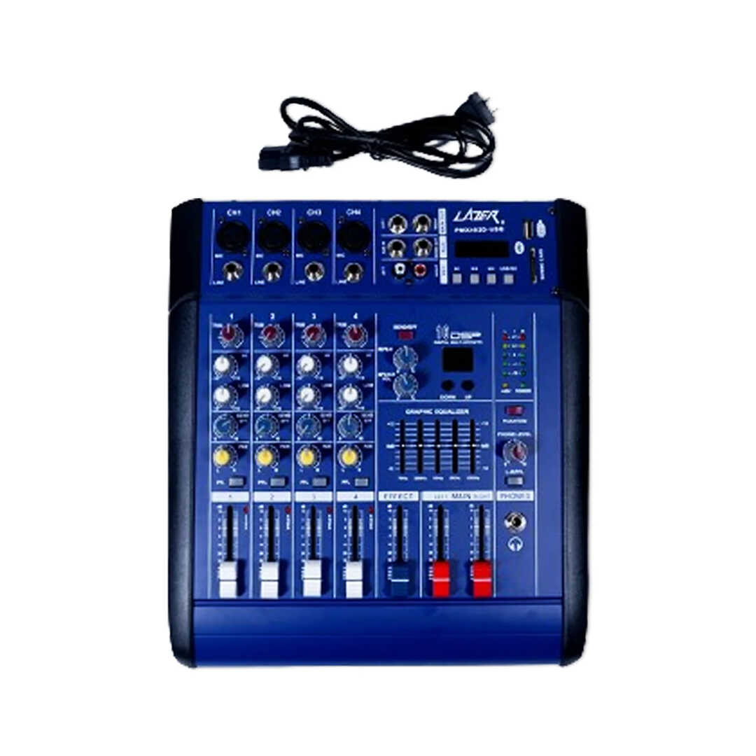 Lazer Max 4 Mixer With Power Amplifier PMX402D-USB Stage Mixer