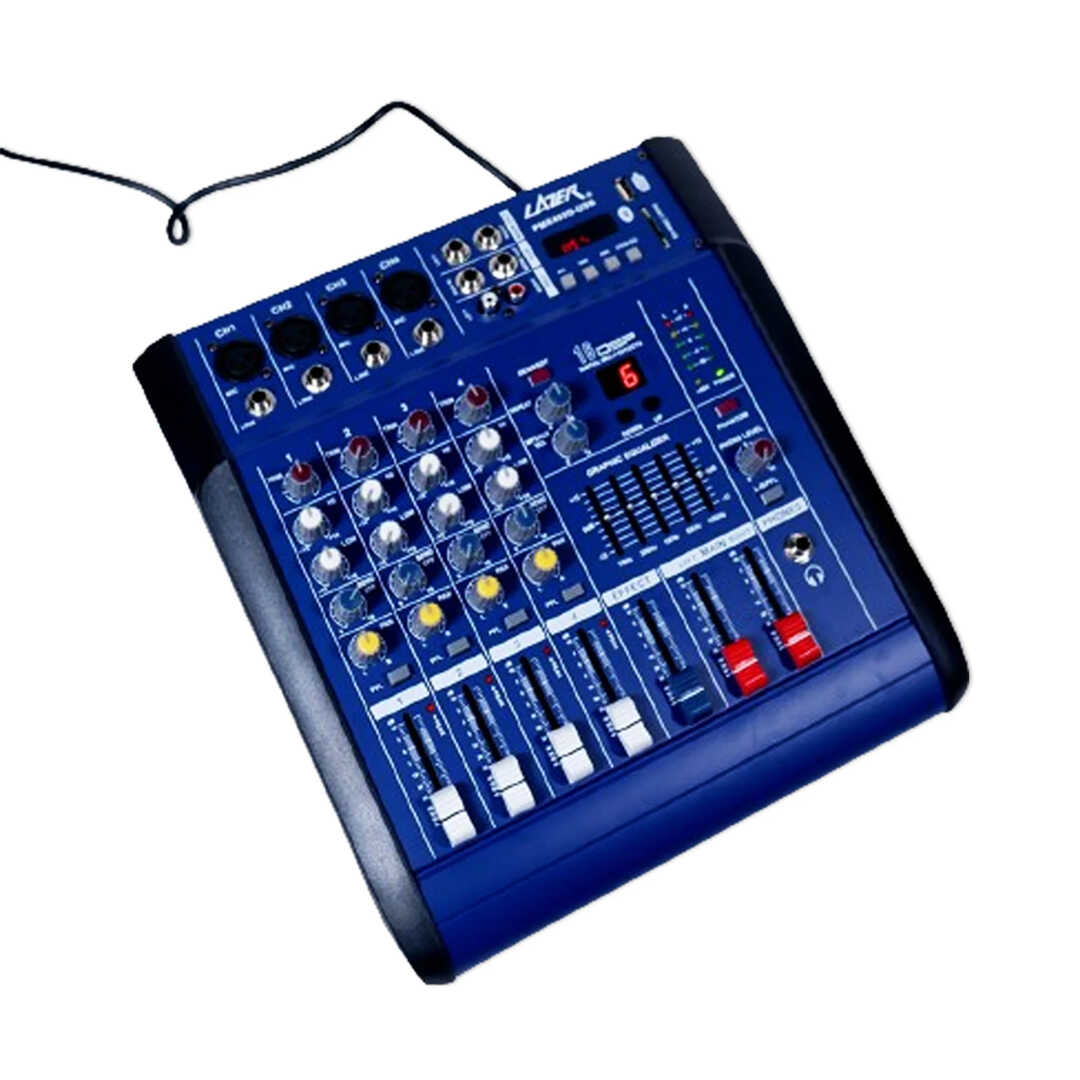Lazer Max 4 Mixer With Power Amplifier PMX402D-USB Stage Mixer