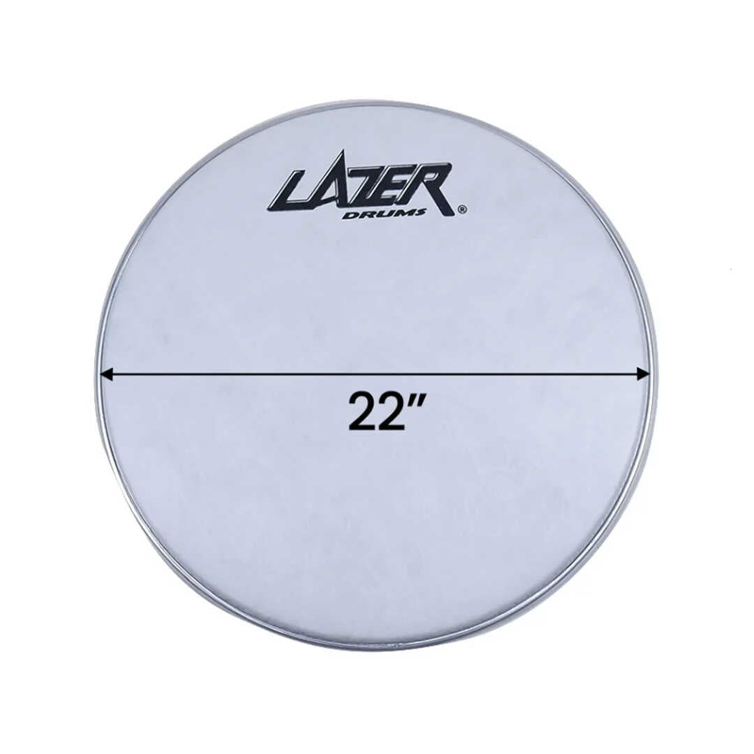 Lazer Music 22" Single Ply 0.19mm White Fiber Drumhead
