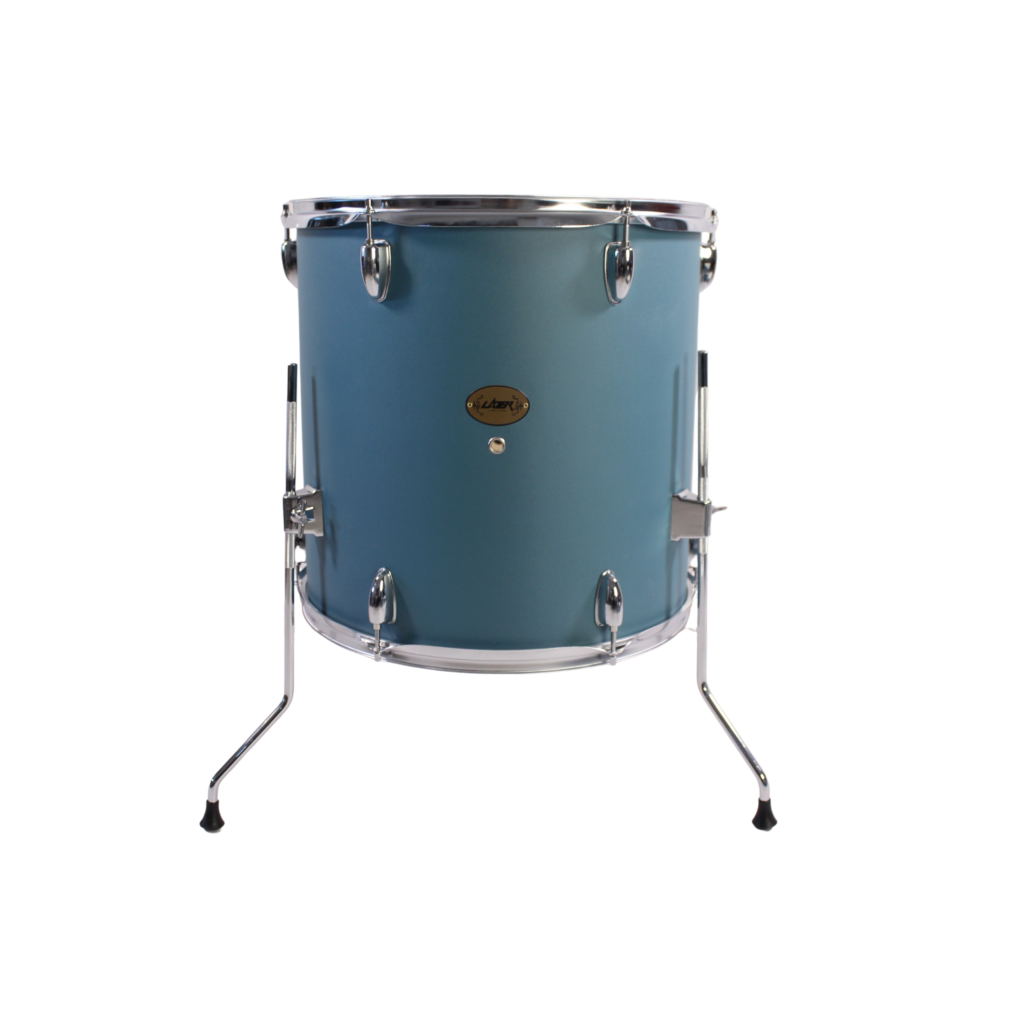 LAZER TCD-24 Drumset with Cymbals and Throne (Matte Placid Blue)