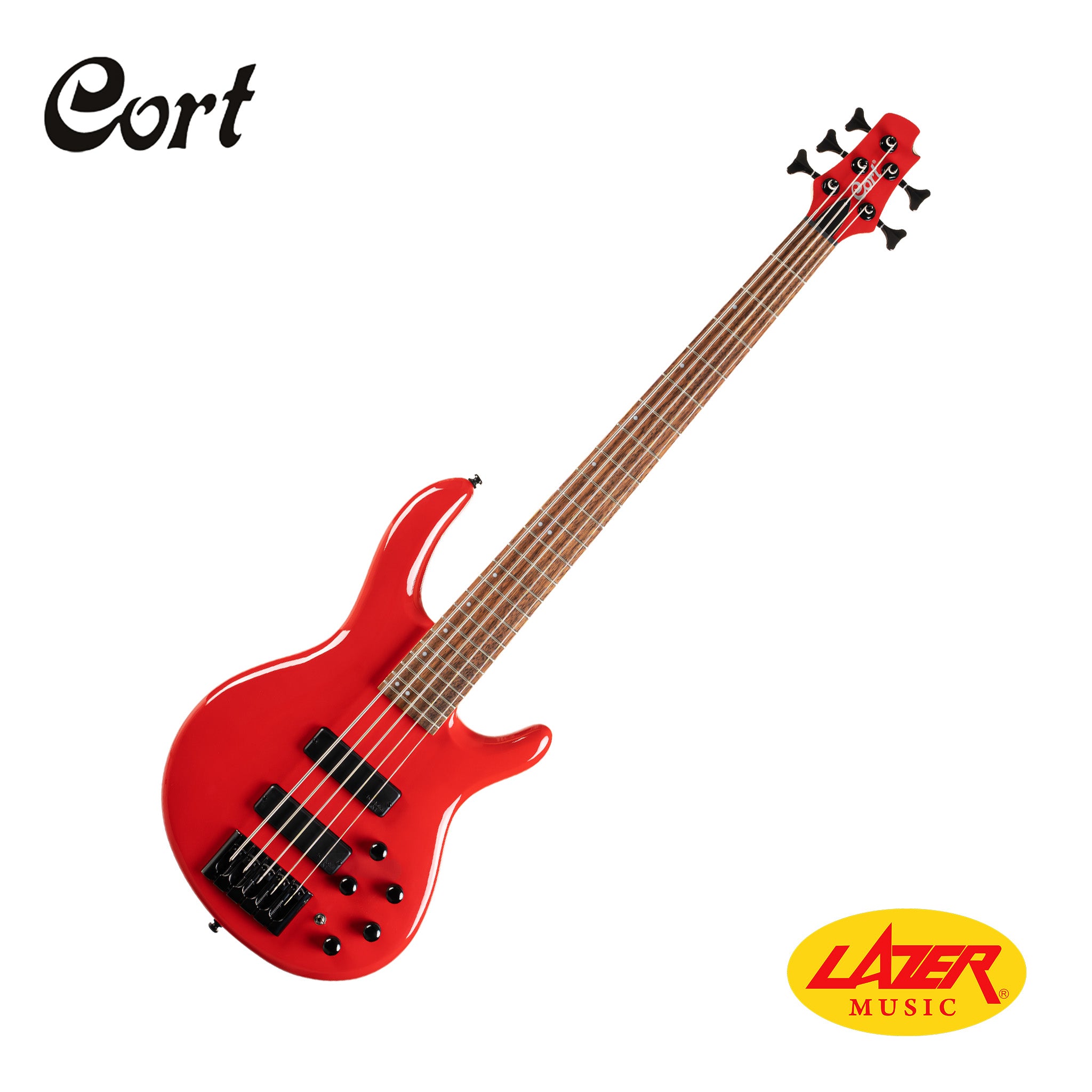 Cort C5 Deluxe Bass Guitar (Red)
