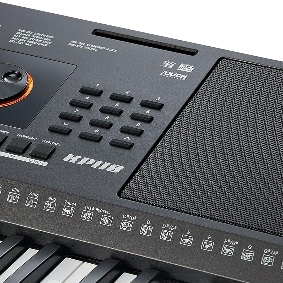 Kurzweil KP-110 Keyboard Arranger 61 Note with 653 Tones, 240 Rhythms & MIDI Support