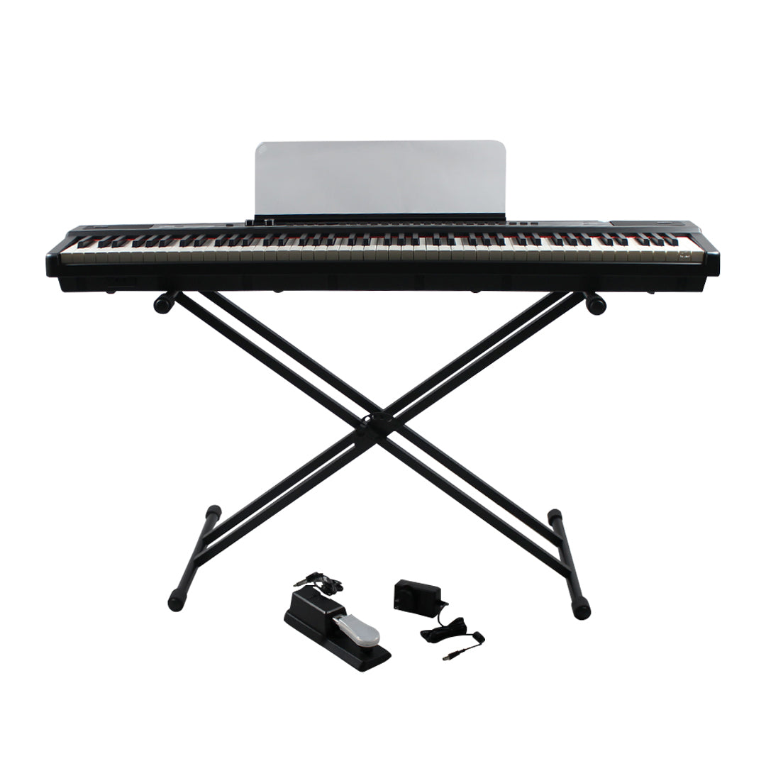 Lazer PK-200B 88-Key Digital Piano (Graded Hammer Action) includes Power Supply & Sustain Pedal