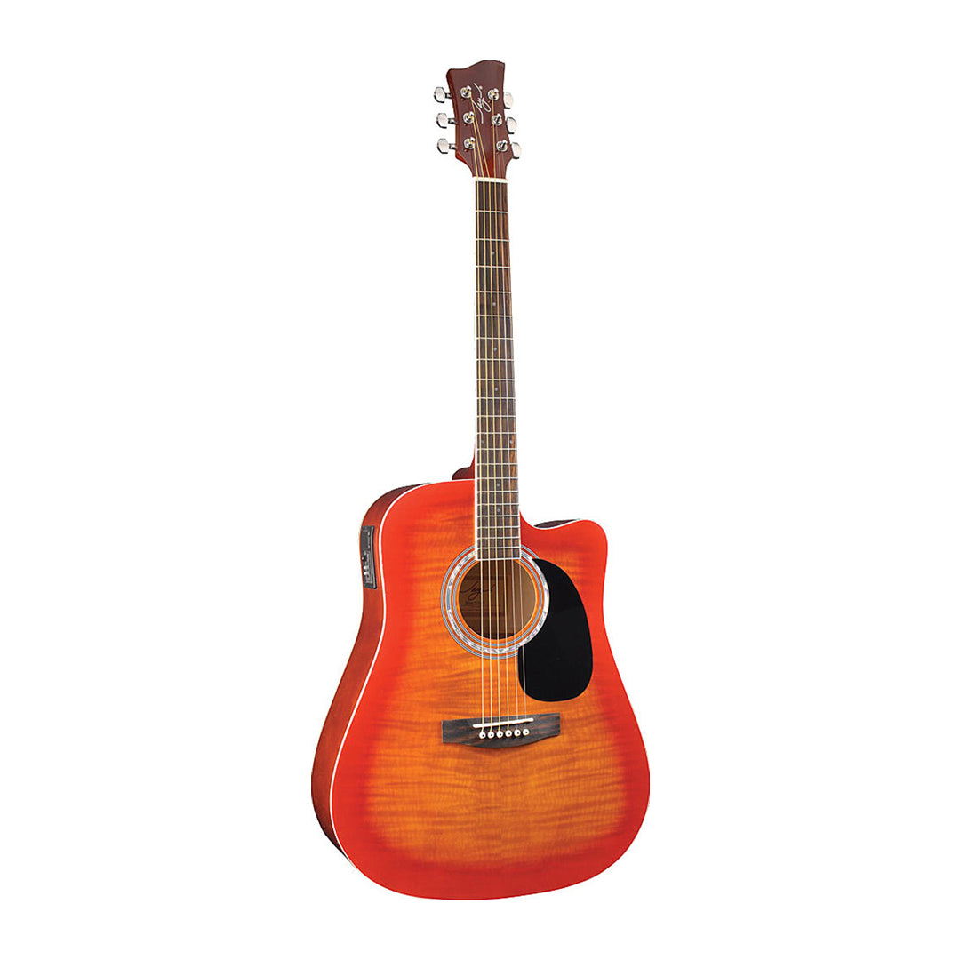 Jay Turser JJ45FCET Flame Top Acoustic Guitar