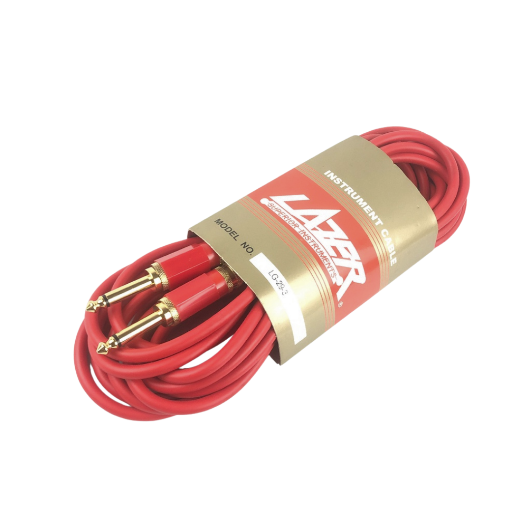 Lazer Music LG-29C Guitar Cable (Red 20 ft.)
