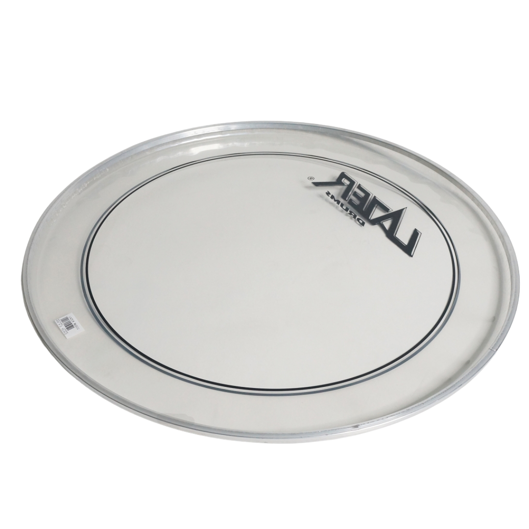 Lazer PD2-056-22 Clear Single Ply With Muffer Rim 22-Inch Drum Head