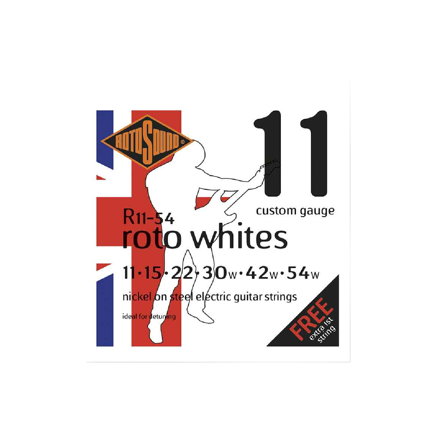 Rotosound Roto Whites Gauge Electric Guitar Strings