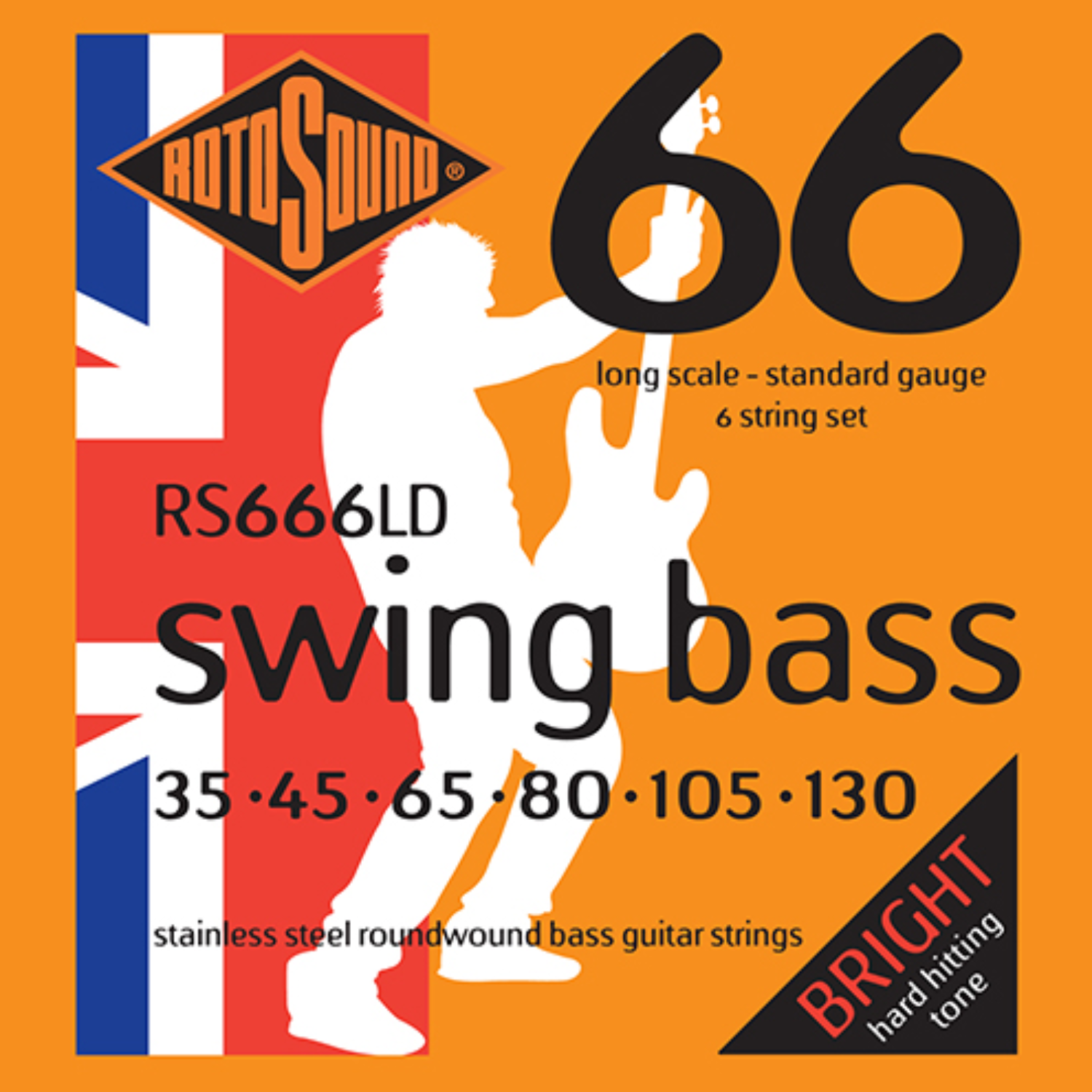 Rotosound 66 Swing Bass Stainless Steel Roundwound Guitar String