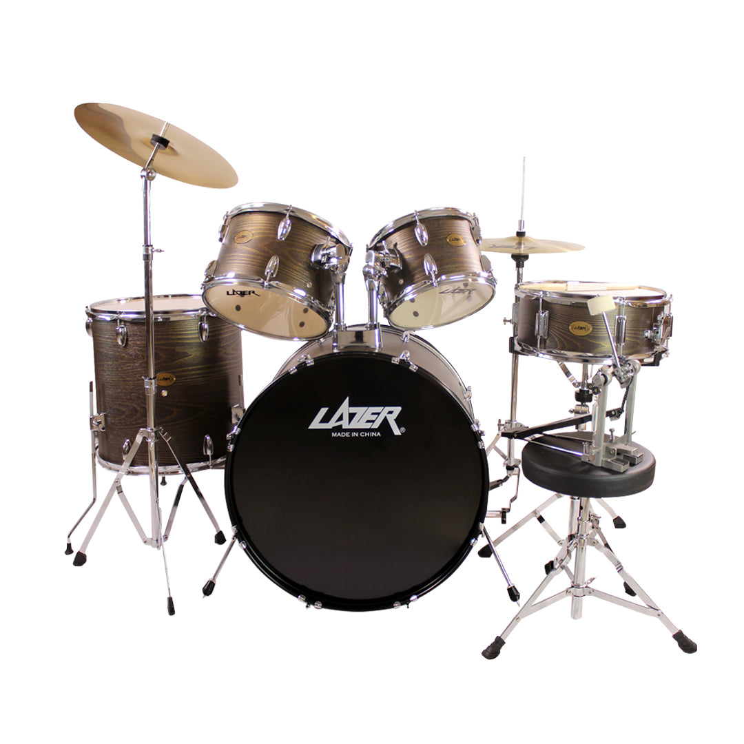 LAZER TCD-24 Drumset with Cymbals and Throne