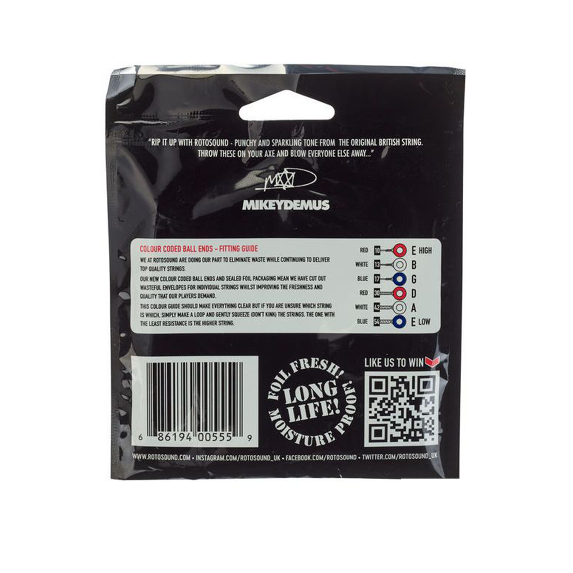 Rotosound Mikey Demus Signature Electric Guitar Strings