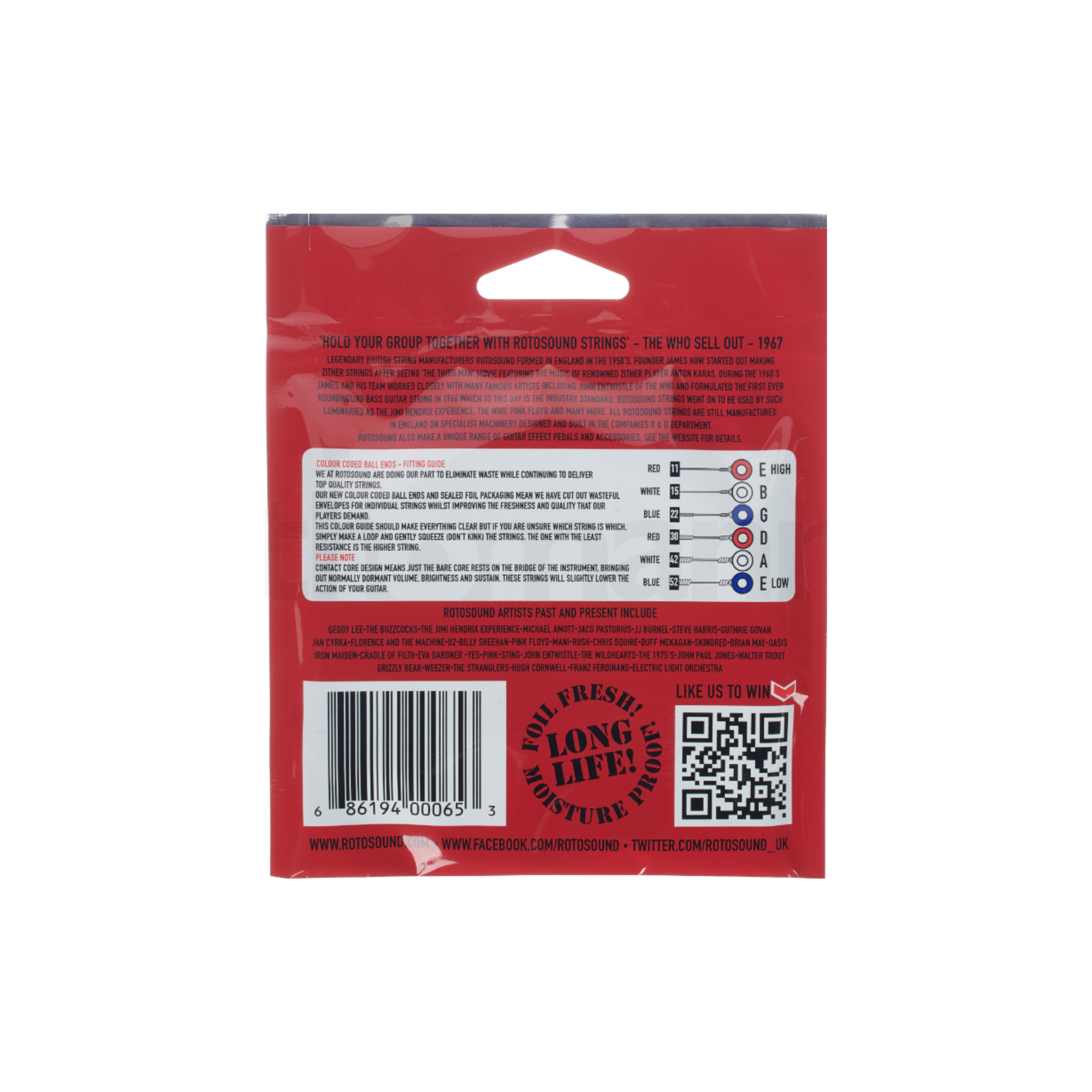 Rotosound Super Bronze Acoustic Light Guitar Strings