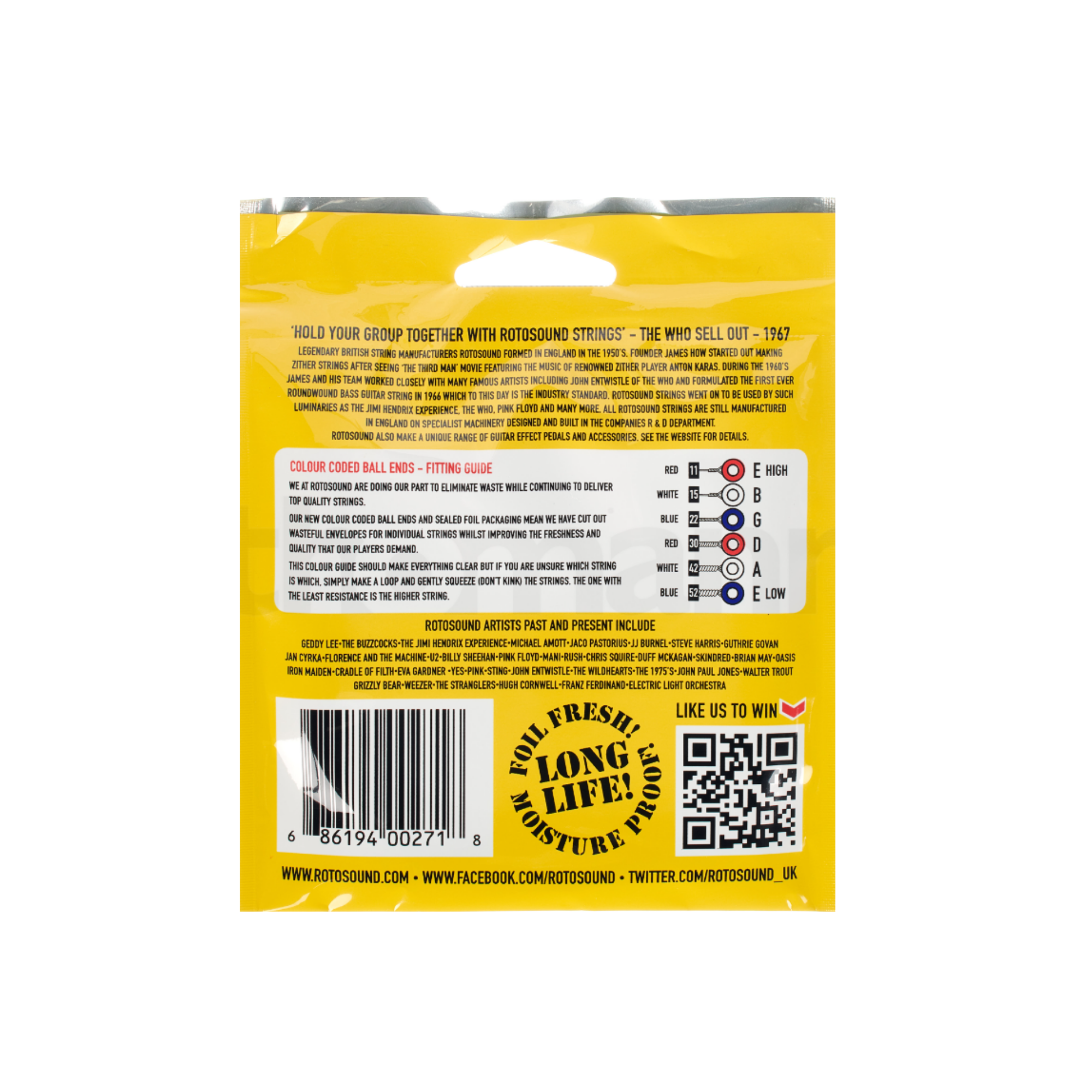 Rotosound Tru Bronze Acoustic Light Guitar Strings