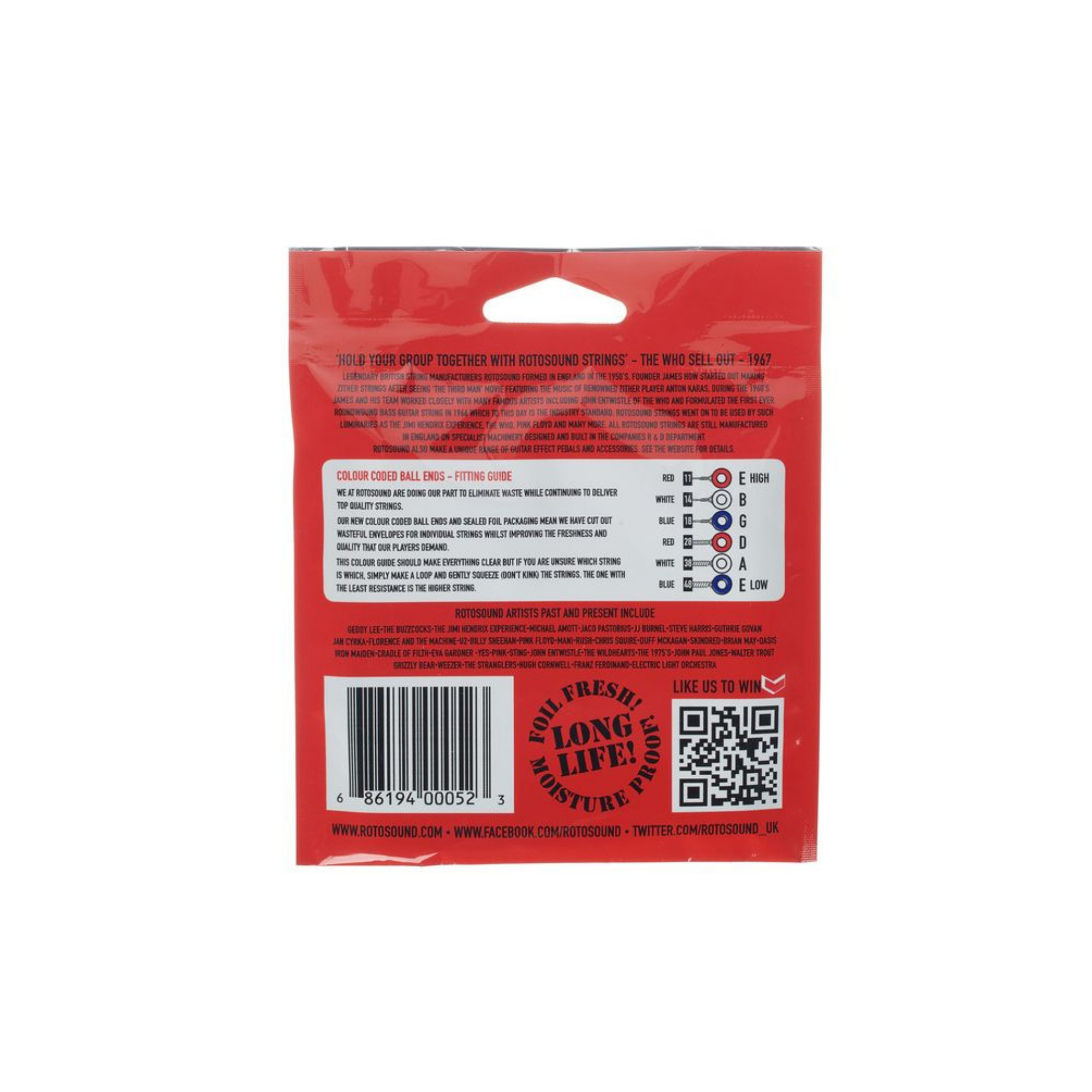 Rotosound Roto Reds Electric Guitar Strings