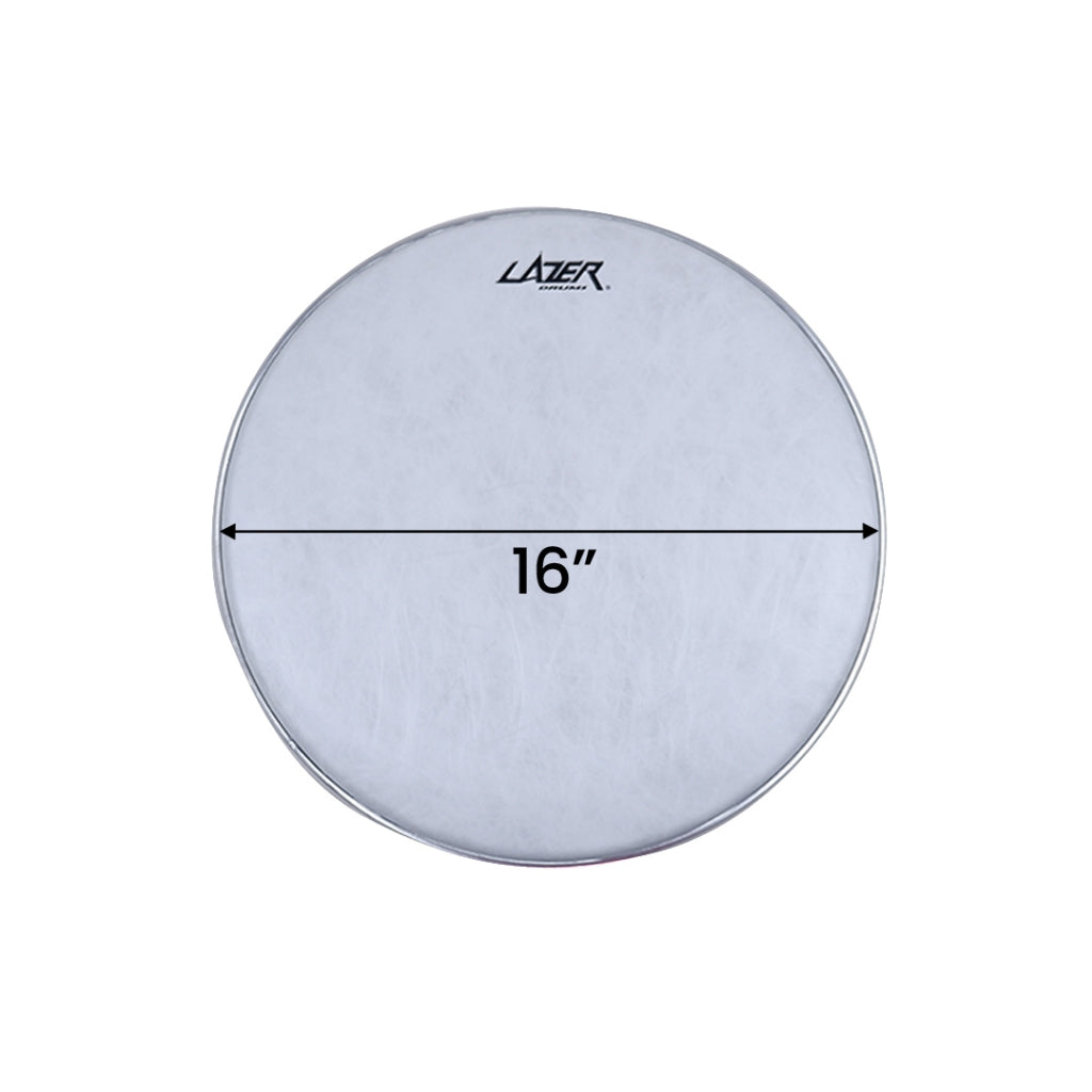 Lazer Music 16" Single Ply 0.19mm White Fiber Drumhead