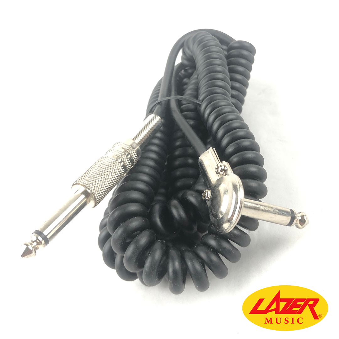 Lazer Music LG-51C Coil Instrument Cable (Straight to Right Angle 20 ft.)