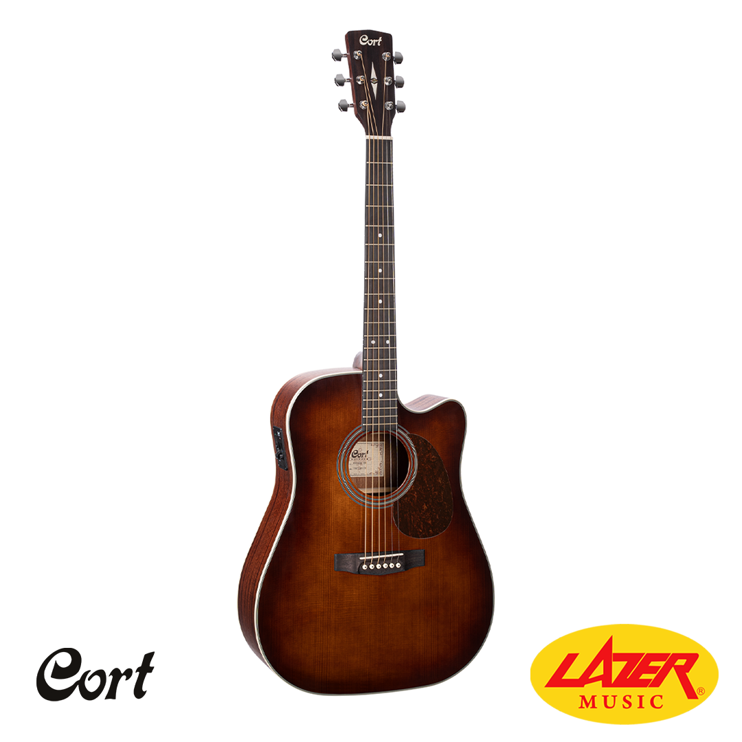 Cort MR500E Dreadnought Cutaway Solid Top Acoustic Guitar With EQ and