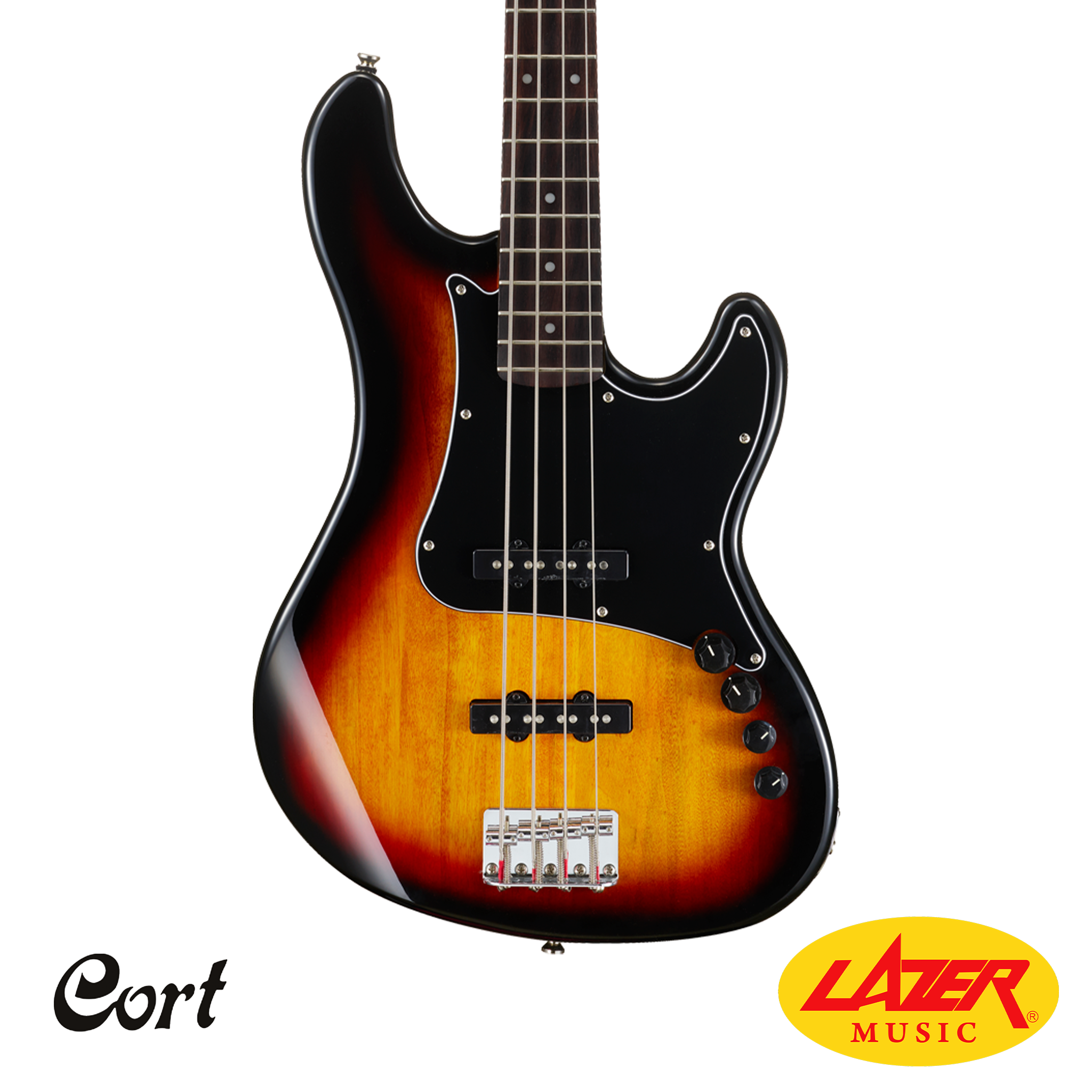 Cort GB34JJ Hard Maple Neck Active Jazz Bass Guitar With Bag