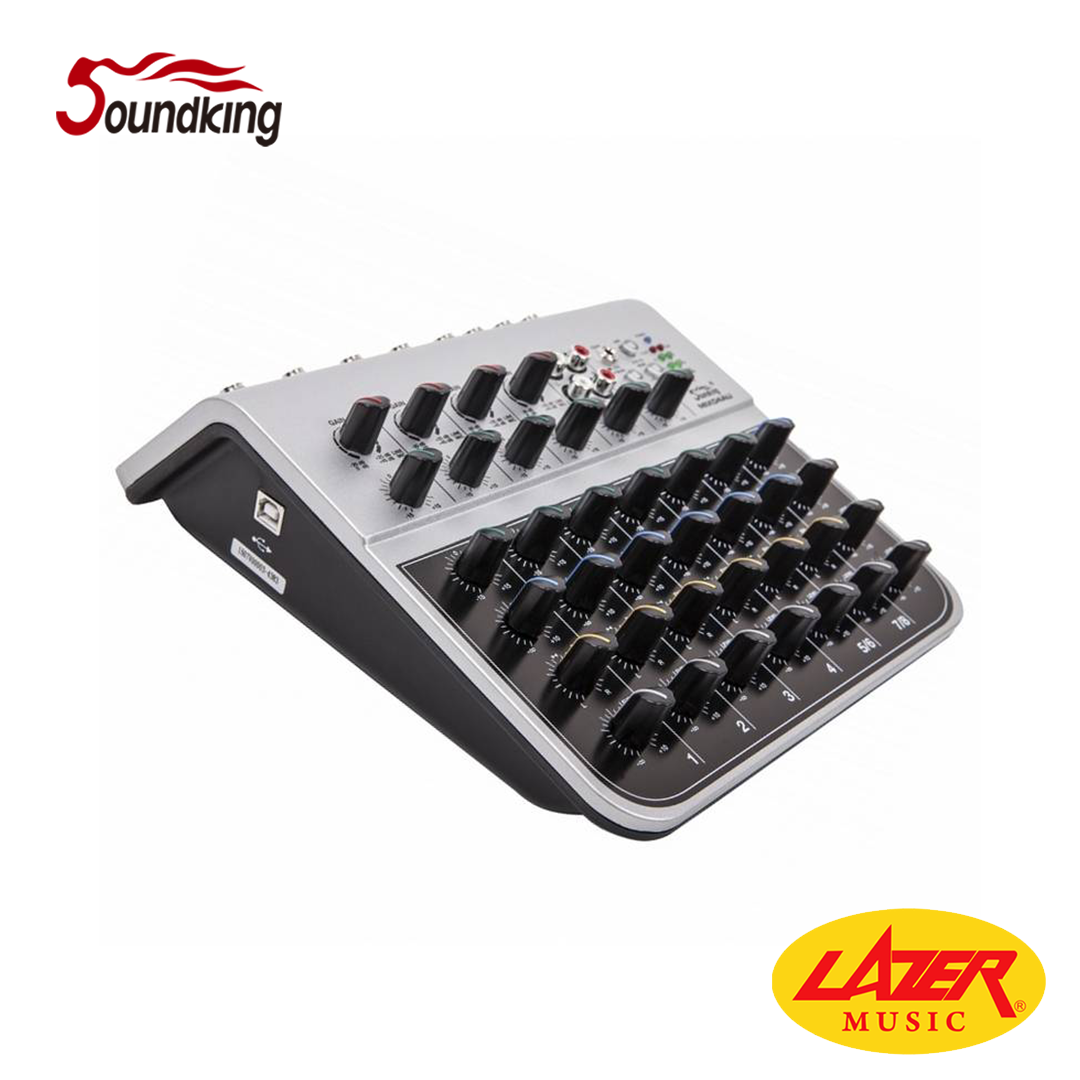 Soundking Logo Soundking MIX04AU Four Mic & Eight line input mixer 48V phantom power