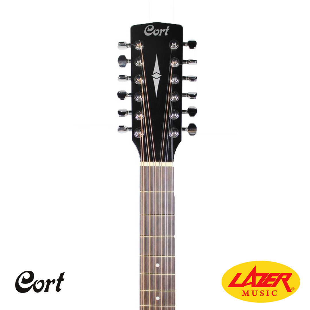 Cort AF510E12BKS Concert 12 String Acoustic Guitar With EQ and Bag Lazer Music