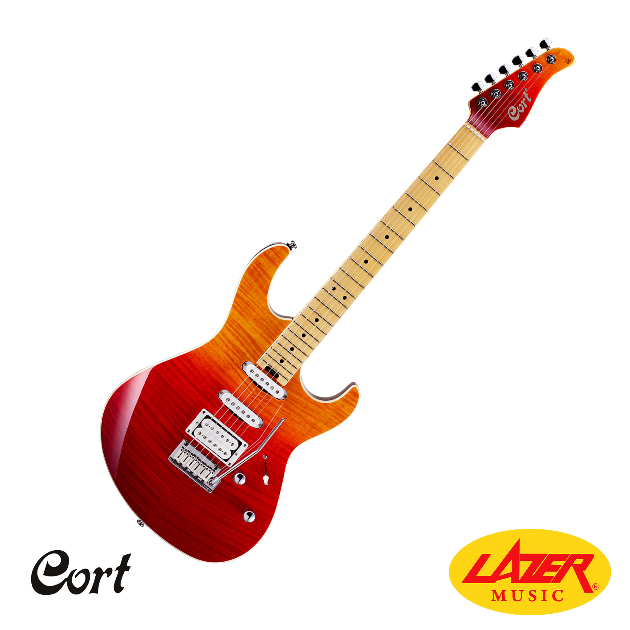 Cort G280DX Alder Body Hard Maple Neck Locking Tuners HSS Electric Guitar With Bag